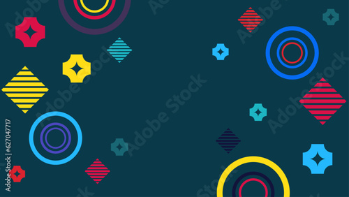 Illustration for hipsters Memphis style.