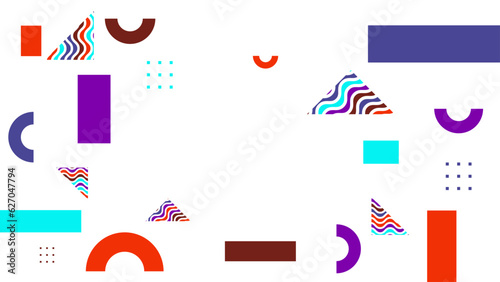 Illustration for hipsters Memphis style.