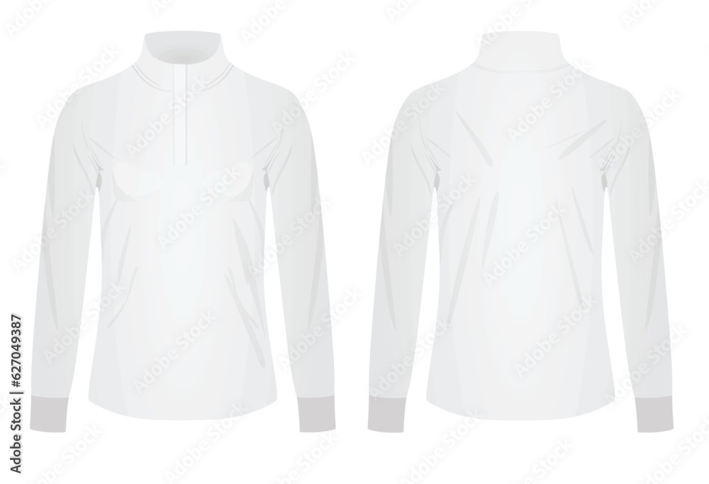 White woman long neck t shirt. vector White woman long neck t shirt. vector