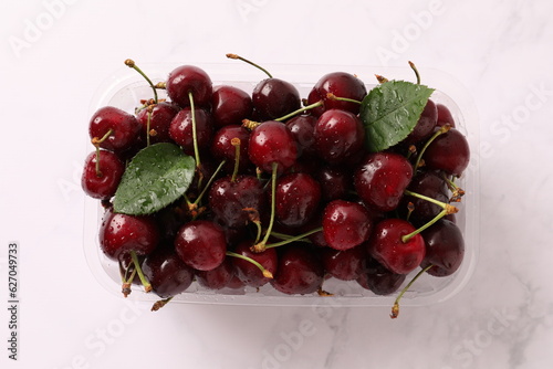 cherries in a basket