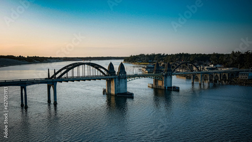 Florence Oregon bridge over the Suislaw River photo