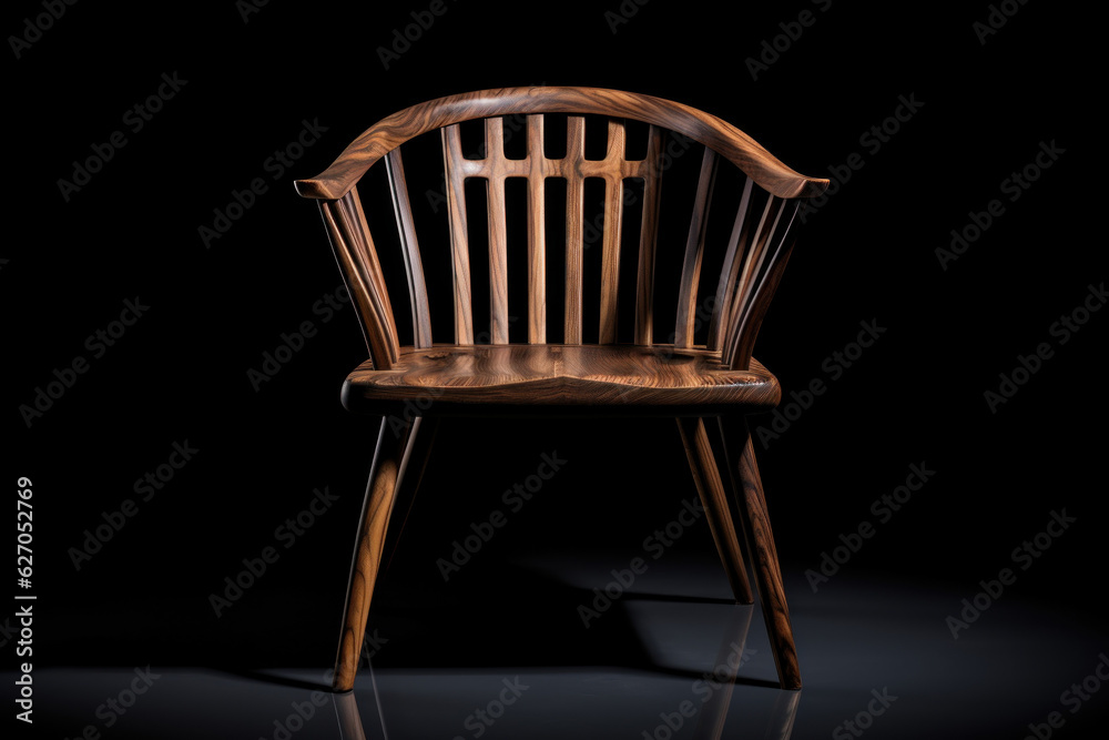 Sleek Modern Chair in an Elegant Dark Background. Generative AI Sleek Modern Chair in an Elegant Dark Background. Generative AI
