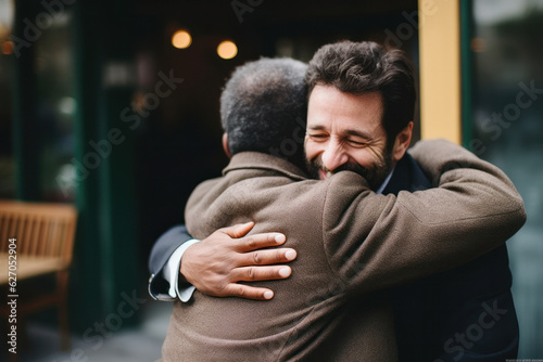 a person receiving a hug from friend © kalafoto