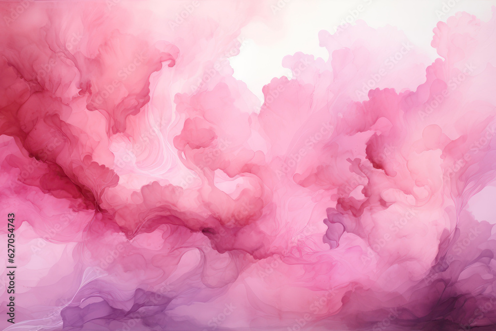 Abstract watercolor pink background. AI generative.