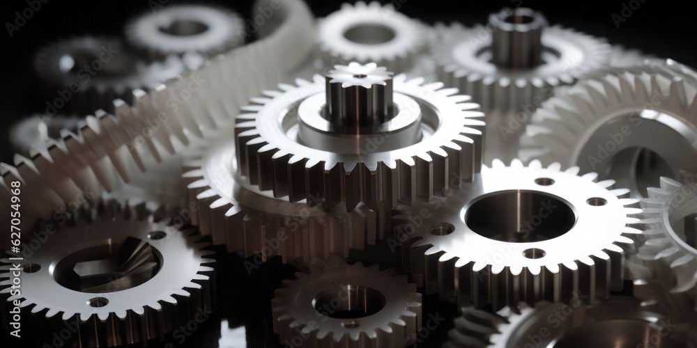 close up of gears and cogs, Gears and Motors in Webcore Style with Blurry Details close up of gears and cogs, Gears and Motors in Webcore Style with Blurry Details