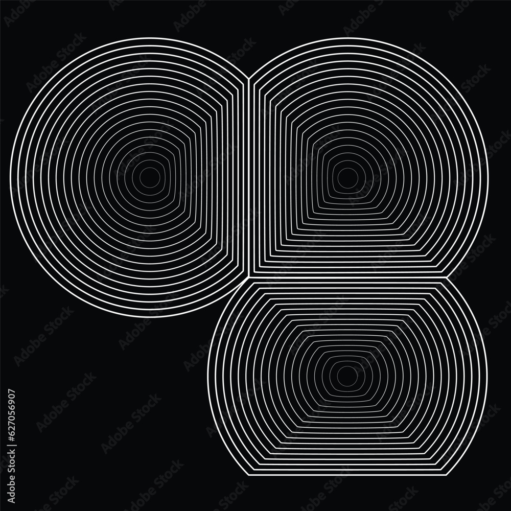 Lines in Circle Form .Square Vector Illustration .Technology round Logo . Design element . Abstract Geometric shape . Lines in Circle Form .Square Vector Illustration .Technology round Logo . Design element . Abstract Geometric shape .
