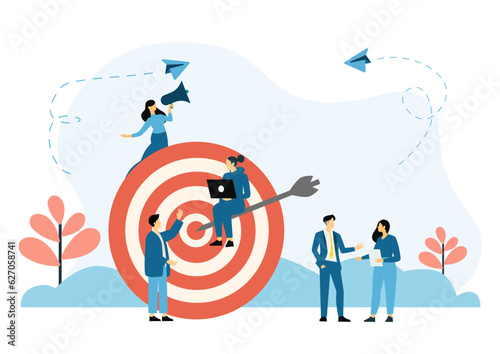 Business motivation. Finance target. Solution searching. Goals and objectives, business grow, business plan, goal setting concept. 