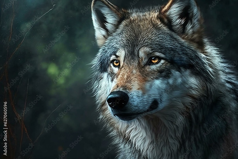 Knowledgeable wolf. Generative AI