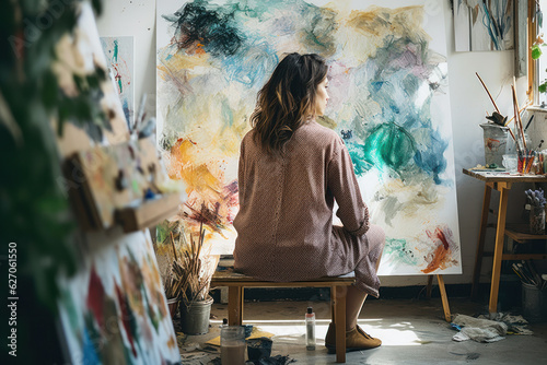 A person sharing their mental health journey through art or storytelling.