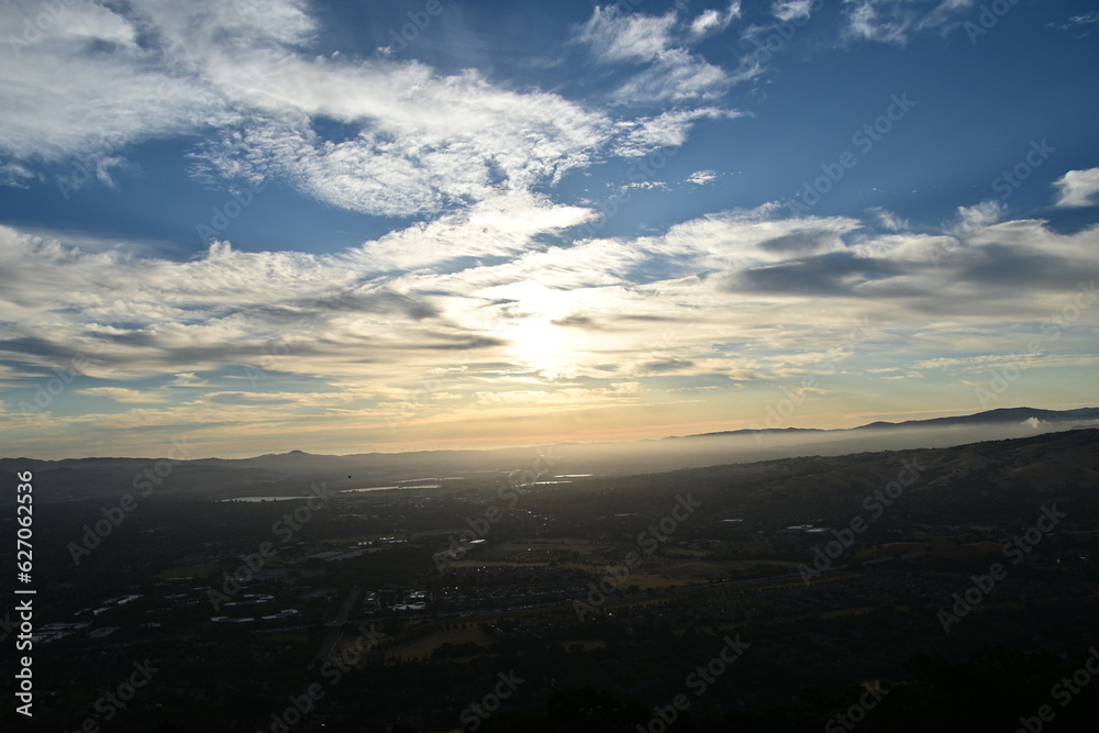 Fototapeta premium sunset over the mountains
