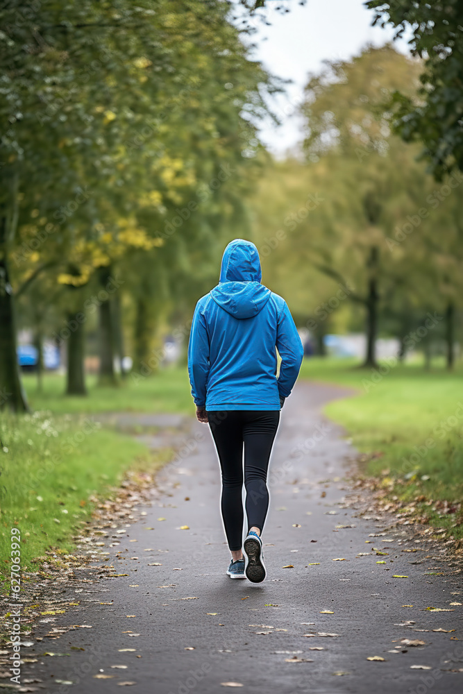 A person taking part in a mental health awareness walk or run.
A person taking part in a mental health awareness walk or run.