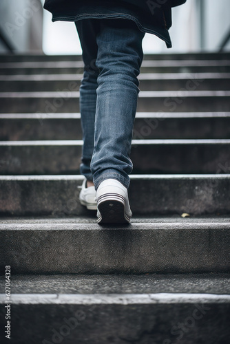 A person taking steps to break free from stigma and seek help.  © kalafoto