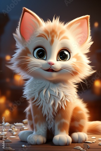 cute fluffy kitten 