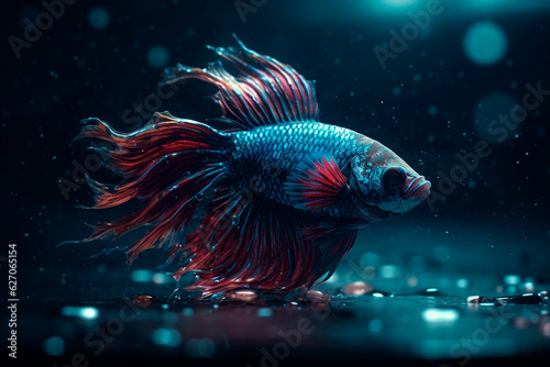 Beautiful aquarium fish. Generative AI