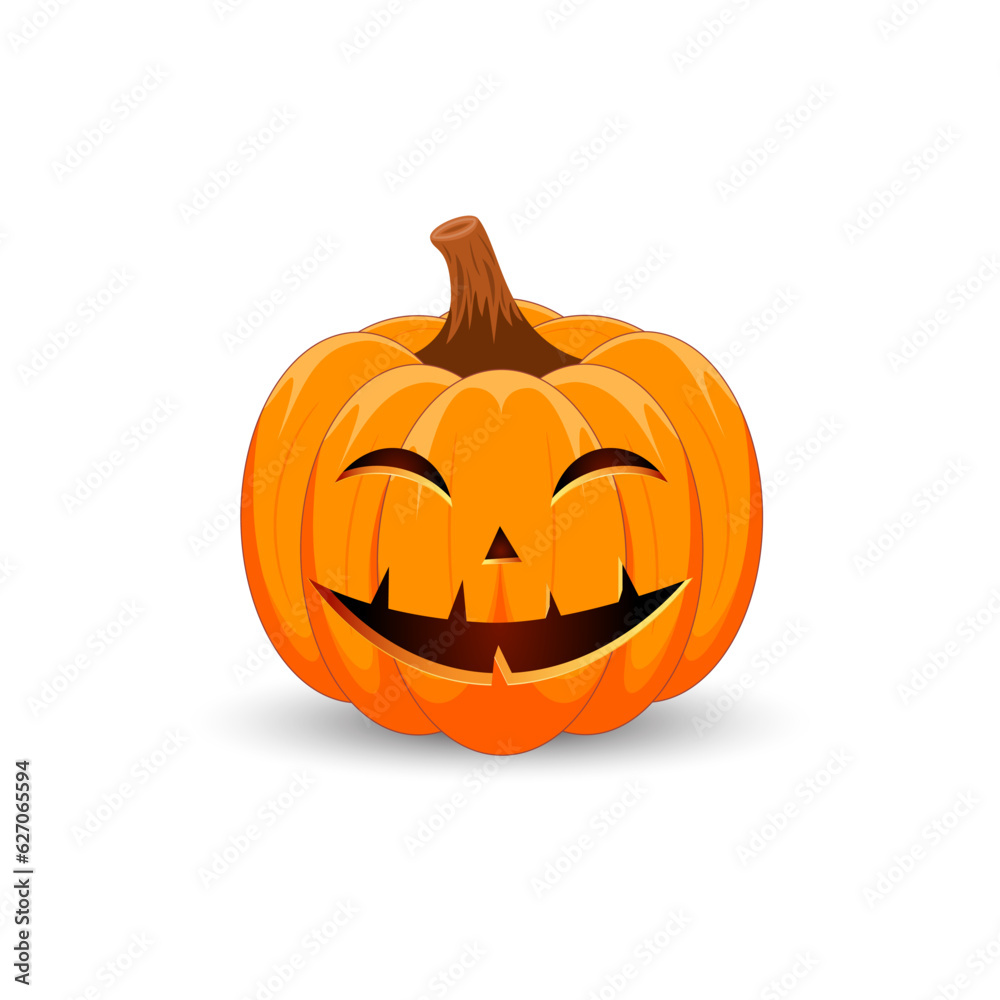 Pumpkin on white background. The main symbol of the Happy Halloween holiday. Orange pumpkin with smile for your design for the holiday Halloween. Pumpkin on white background. The main symbol of the Happy Halloween holiday. Orange pumpkin with smile for your design for the holiday Halloween.