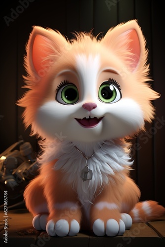 cute little animation kitten 