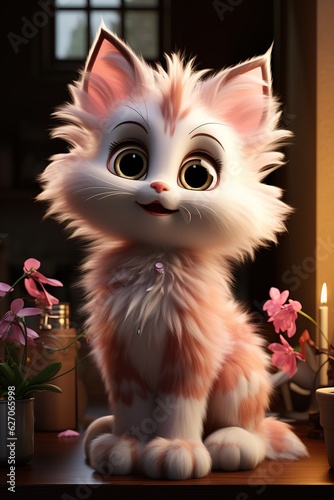 cute little animation kitten 