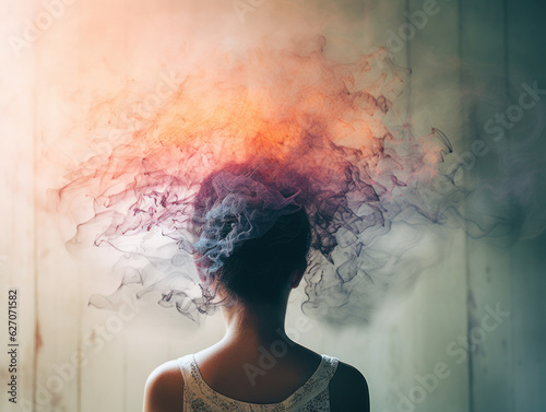 A series of images depicting the impact of mental health on physical health.
