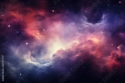 Colorful nebula background with stars