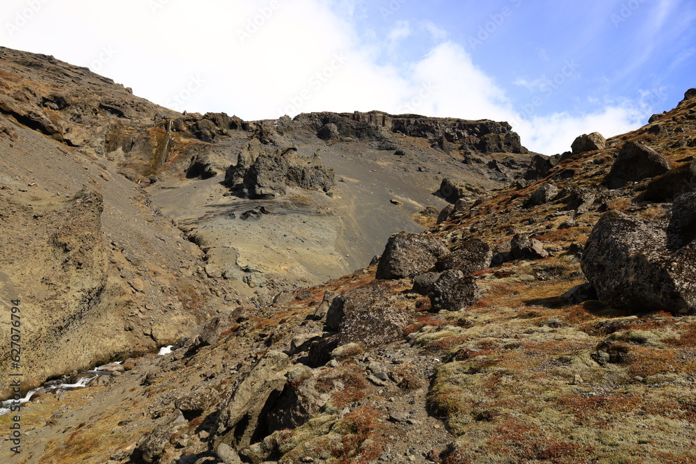 Mountain view located in the Vatnajökull National Park in the south of Iceland