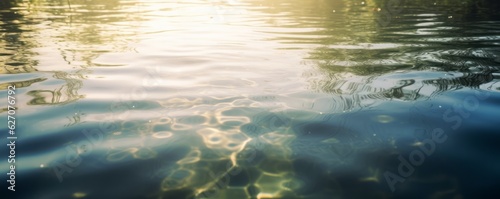 water reflection in water  Water Surface with Lensbaby Effect  God Rays  and Richly Detailed Background