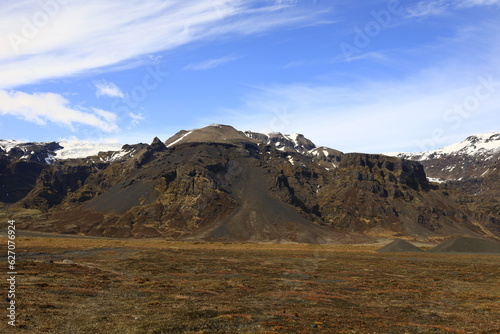 View on a mountain in the Skaftafell National Park was a national park, situated between Kirkjubæjarklaustur and Höfn in the south of Iceland