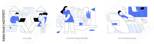 Recreation in smart office isolated cartoon vector illustrations se