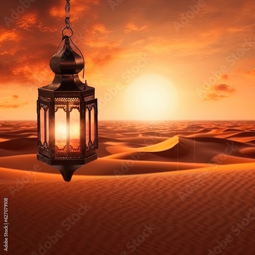 Eastern Arabic lantern on t...