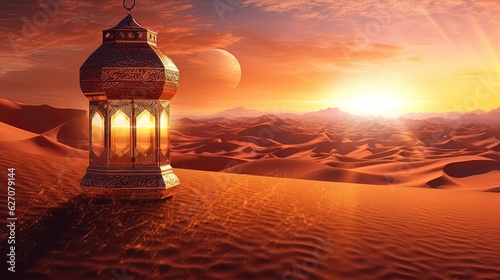 Eastern Arabic lantern on t...