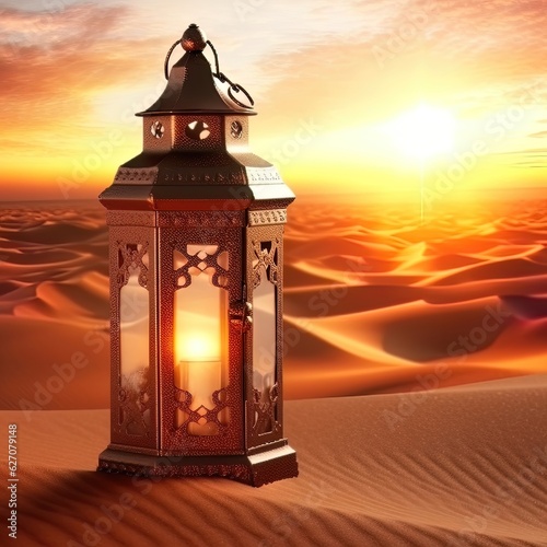 Eastern Arabic lantern on t...