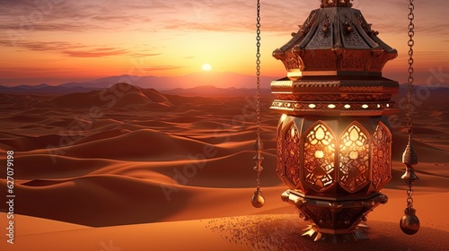 Eastern Arabic lantern on t...