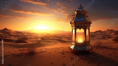 Eastern Arabic lantern on t...