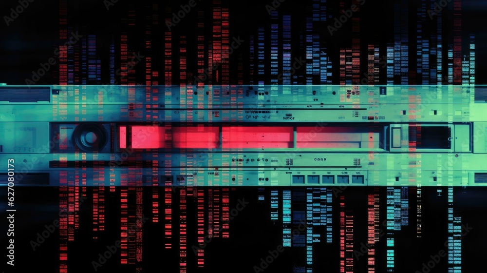 Analogue glitch bad VHS tape tracking. A glitch loop depicting technical faults.