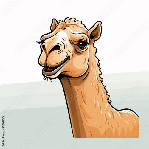 Camal in cartoon, doodle style. 2d cut illustration in icon, logo style. 