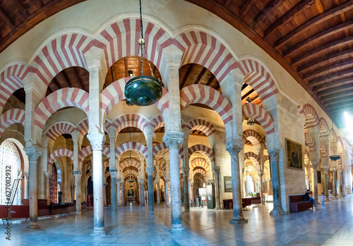 Cordoba, Spain - April 11, 2023: The Mezquita (Spanish for mosque) of Cordoba is a Roman Catholic cathedral and former mosque photo
