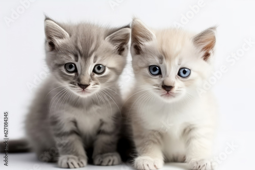 Baby kittens isolated on white background