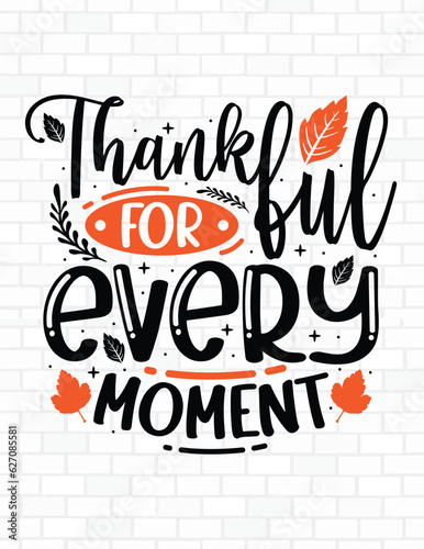 Typography Thanks Giving Fall SVG Craft and T-Shirt Design