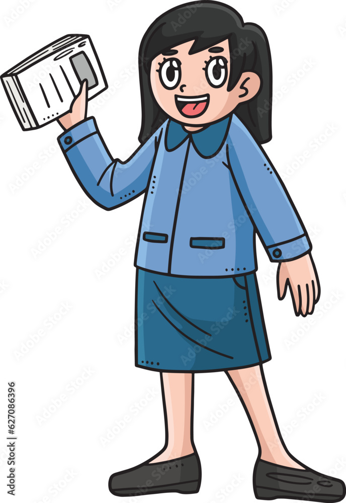 Back To School Teacher with Book Cartoon Clipart Back To School Teacher with Book Cartoon Clipart