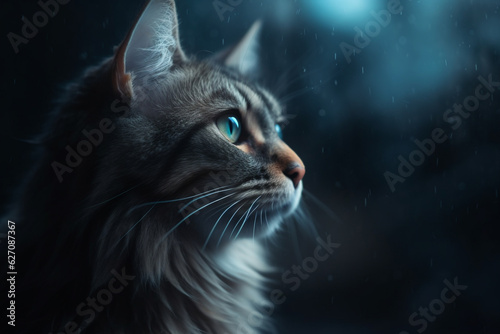 International cat day. 8 August, cute cats, small kitty, beautiful, little pet, animals, true friend, pretty and funny, gentle, fluffy, playful, shorties. Generative AI