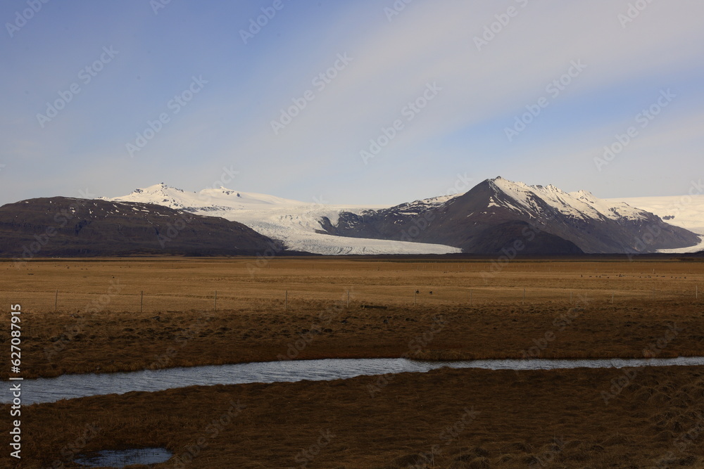 Mountain view in Vatnajökull National Park in South Iceland Mountain view in Vatnajökull National Park in South Iceland