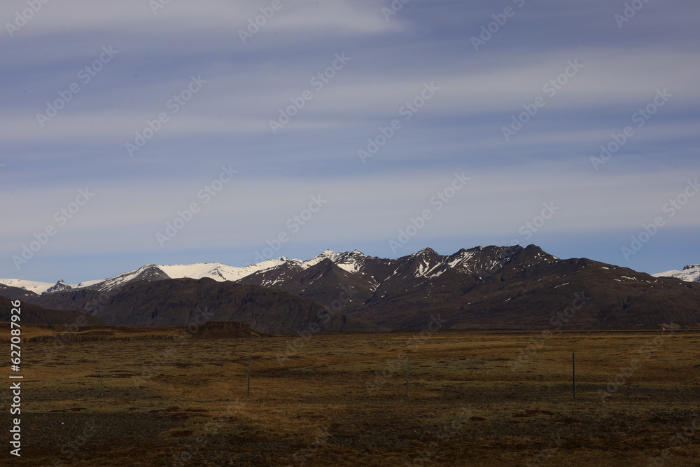 Mountain view in Vatnajökull National Park in South Iceland Mountain view in Vatnajökull National Park in South Iceland