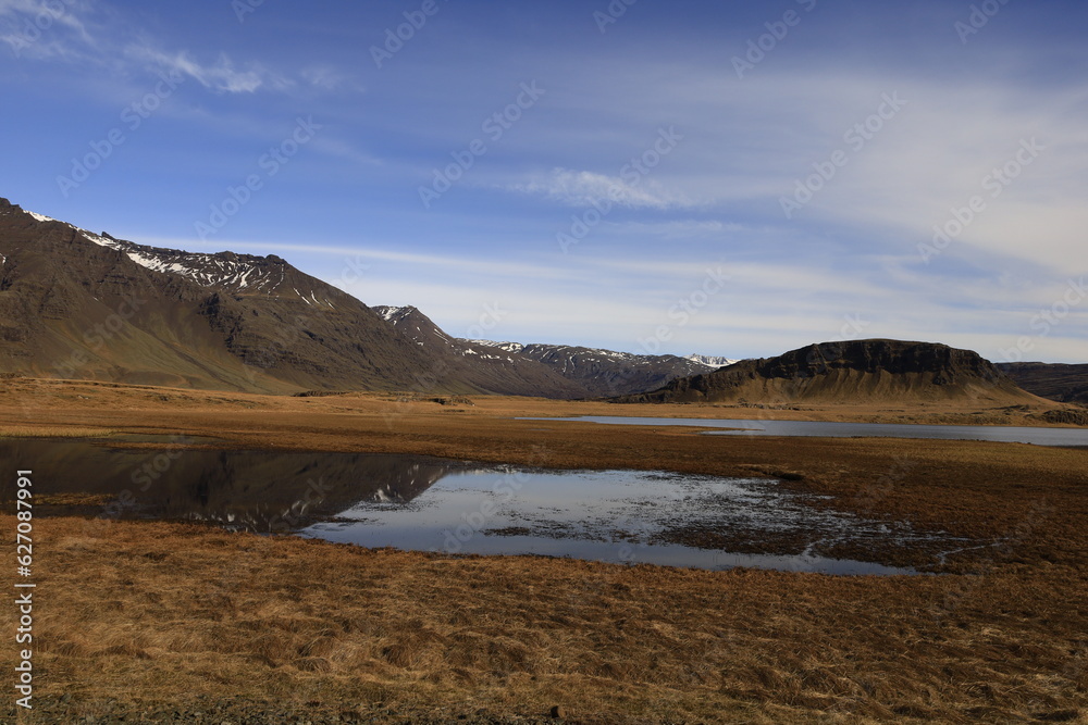 Mountain view in Vatnajökull National Park in South Iceland Mountain view in Vatnajökull National Park in South Iceland