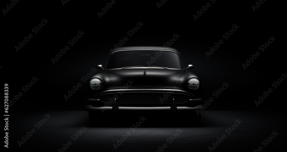 Black and white car silhouette, auto background