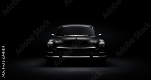 Black and white car silhouette, auto background © Яна Деменишина