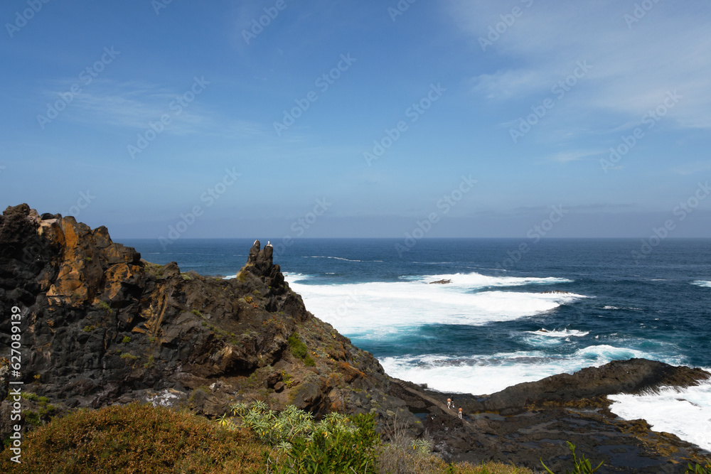 the volcanic coast of Garachico on Tenerife island (Canary Islands, Spain)