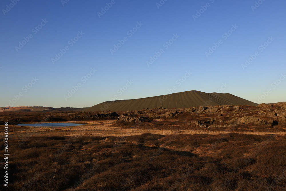 Hverarönd is a hydrothermal site in Iceland with hot springs, fumaroles, mud ponds and very active solfatares. It is located in the north of Iceland