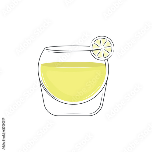 Isolated colored cocktail glass icon Vector illustration