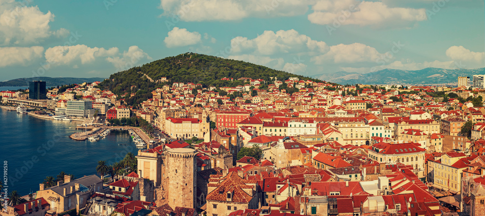 Panoramic view to Split, Croatia