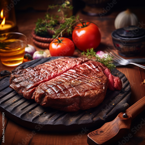 Photo of delicious looking grilled beef steak
