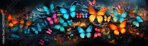 abstract colorful background with butterfly 